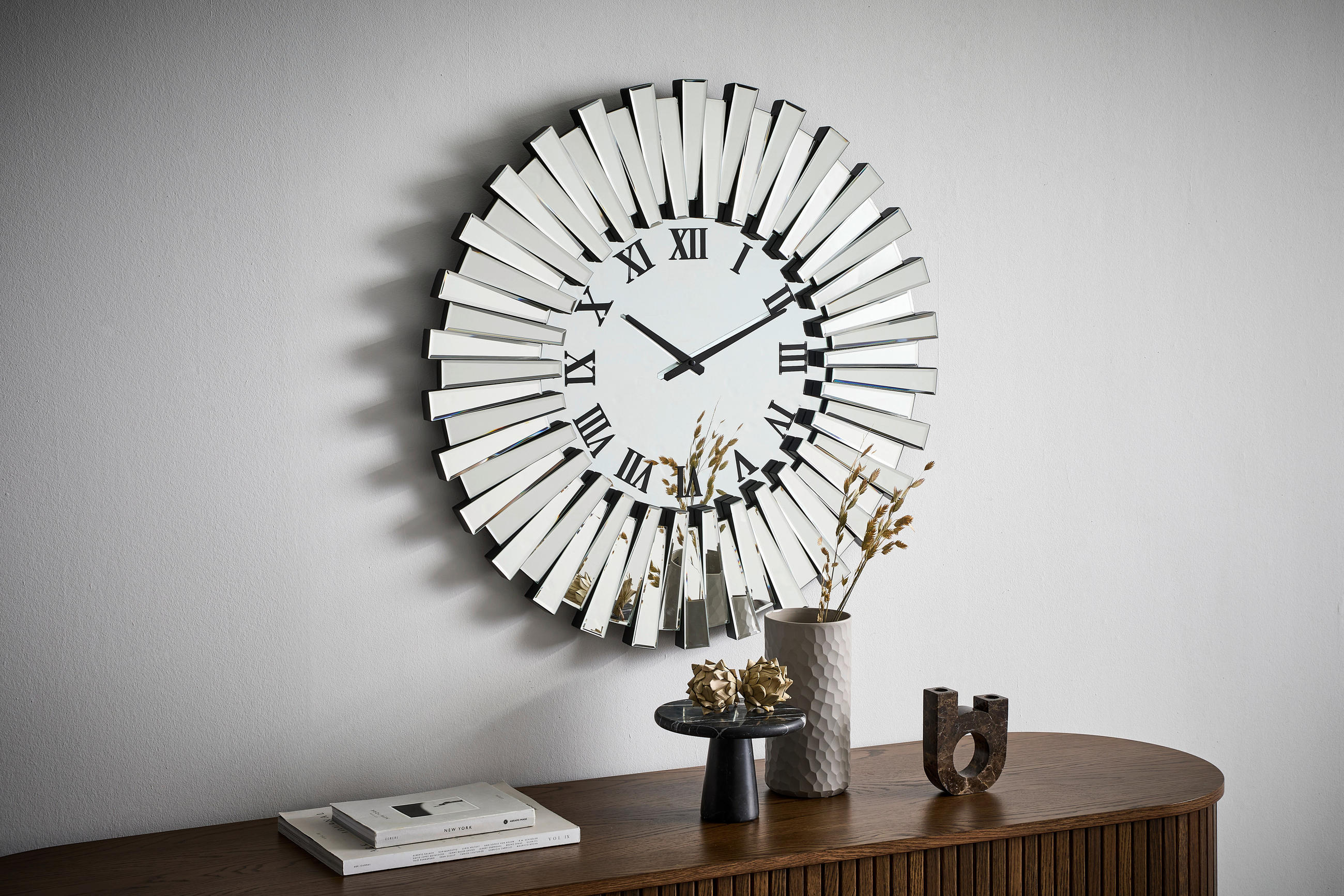 WANDUHR  Klar  - Klar, Design, Glas/Holzwerkstoff (80/80/2,4cm) - MID.YOU