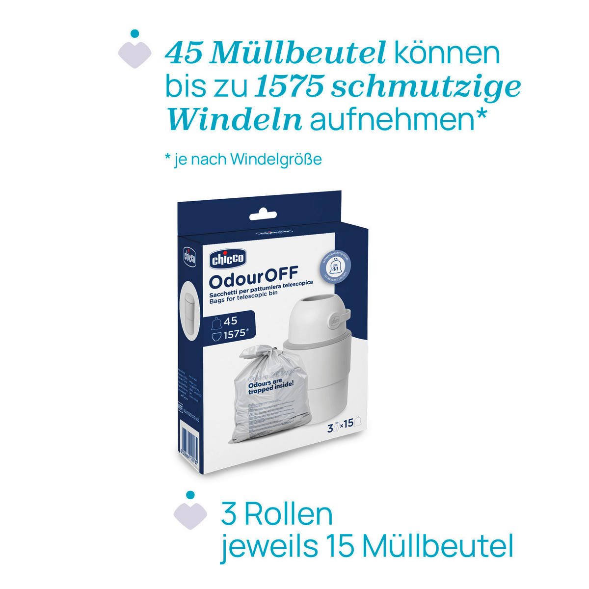 WINDELEIMER  - Transparent, Basics, Kunststoff (48/65cm) - Chicco