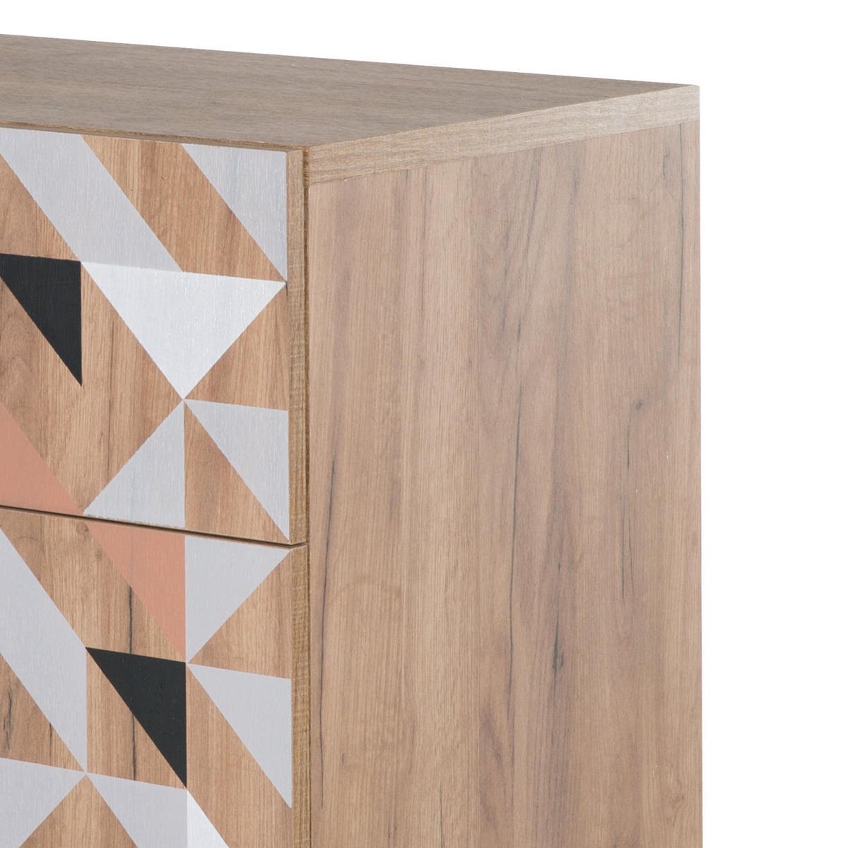 KOMODA, temno rjava  - črna/temno rjava, Konvencionalno, kovina/leseni material (100/105.2/45cm) - MID.YOU