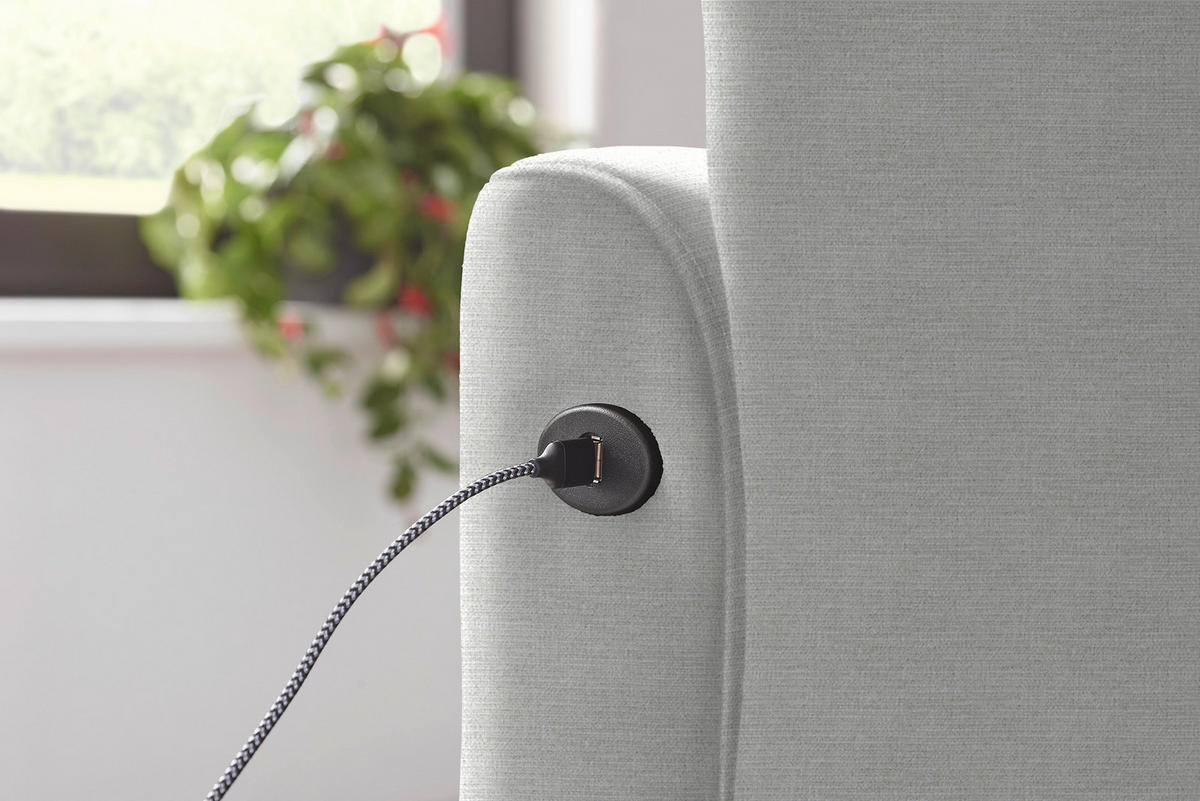 ECKSOFA in Flachgewebe Ecru  - Ecru/Schwarz, Design, Textil/Metall (252/191cm) - Dieter Knoll