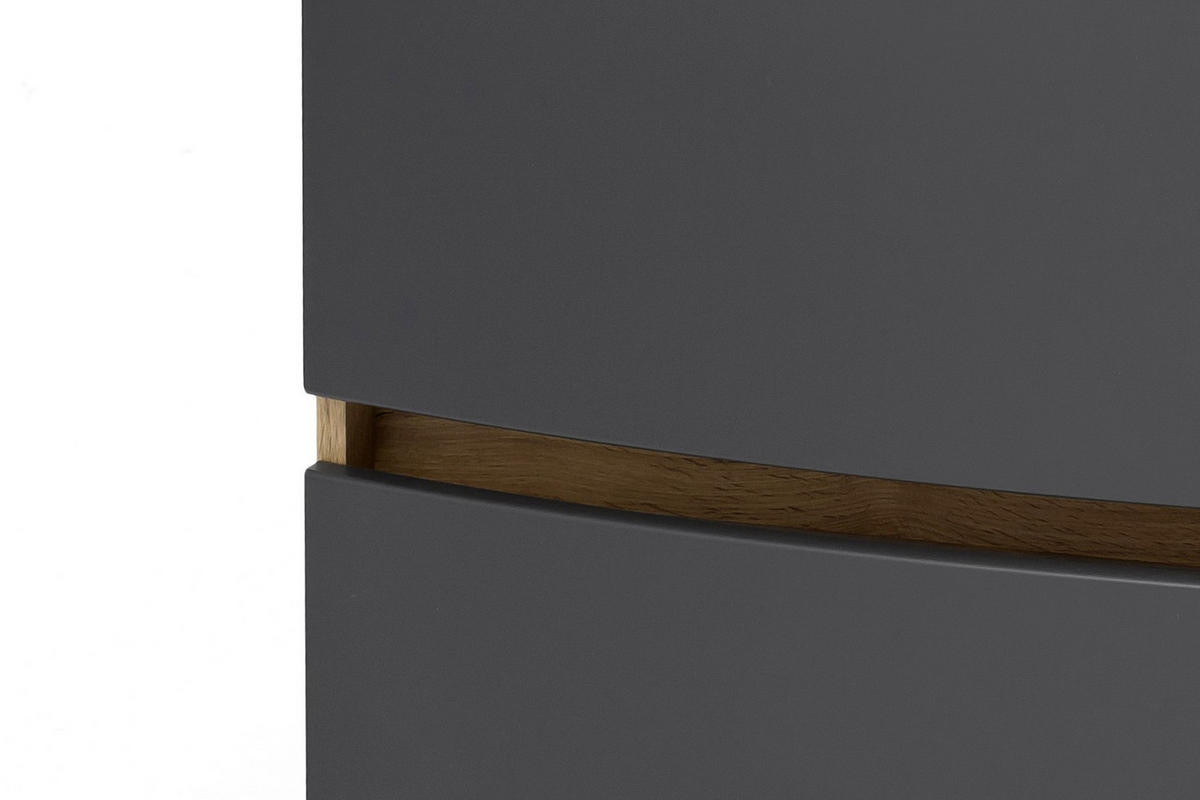 WASCHTISCHKOMBI 80 cm  - Eichefarben/Weiß, KONVENTIONELL, Glas/Holzwerkstoff (80cm) - Held