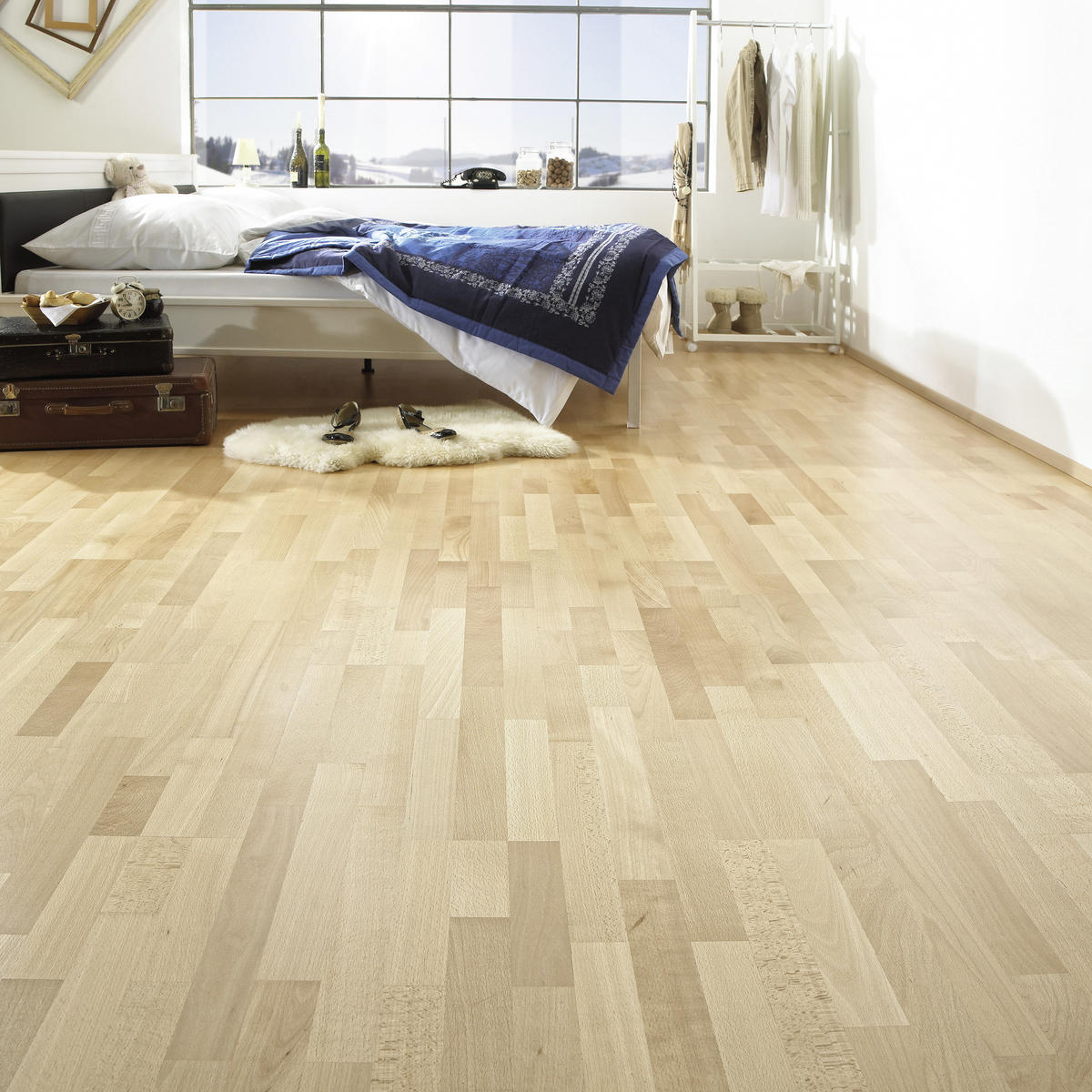 PARKETOVÁ PODLAHA  (m²) buk - barvy buku, Konvenční, dřevo (108/18,5/1,15cm) - Venda