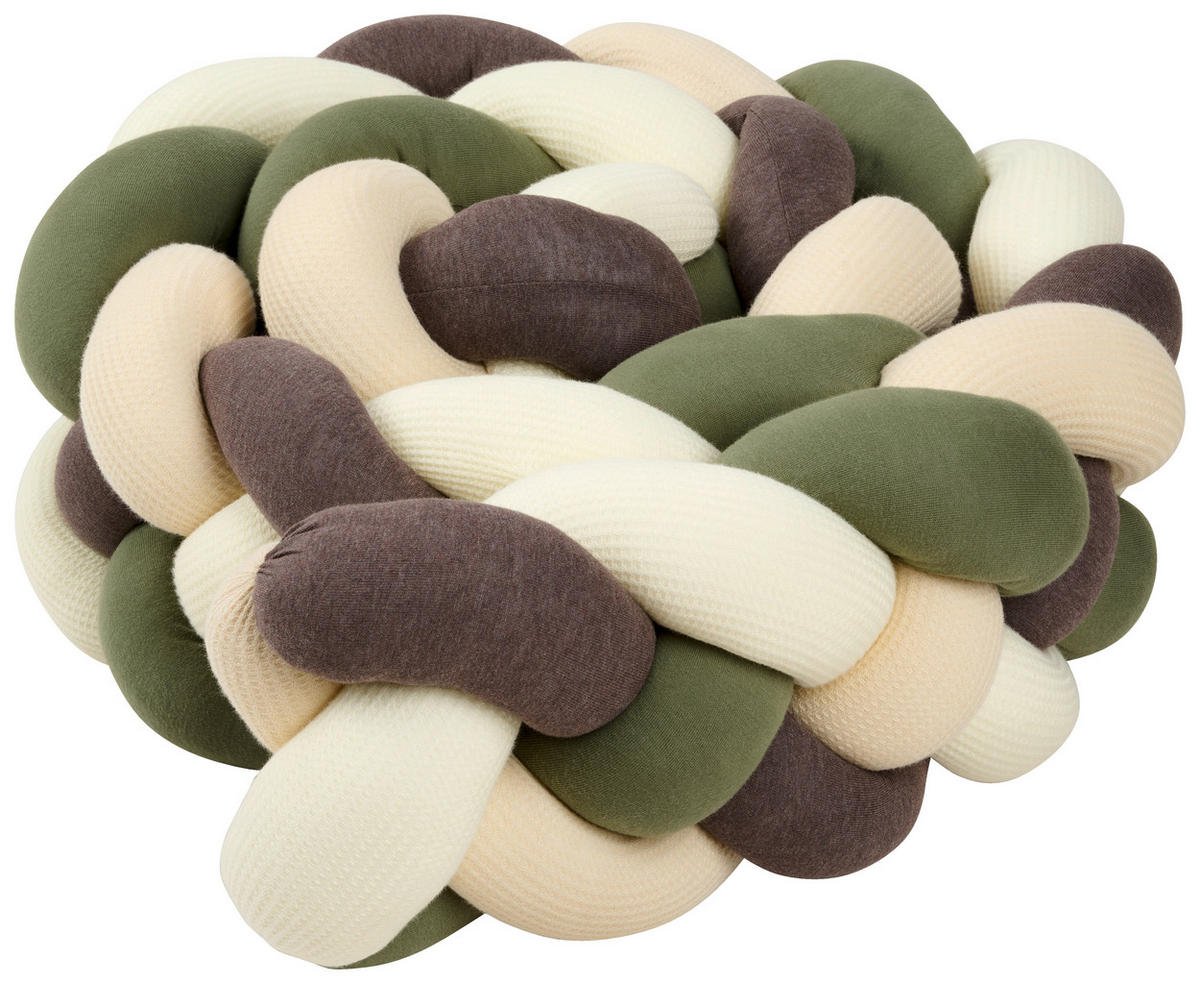 VALCOVÝ MANTINEL DO POSTIEĽKY - krémová/zelená, Basics, textil (16/200cm) - Patinio