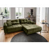 ECKSOFA in Velours Grün  246/177 cm  - Schwarz/Grün, MODERN, Textil/Metall (246/177cm) - MID.YOU