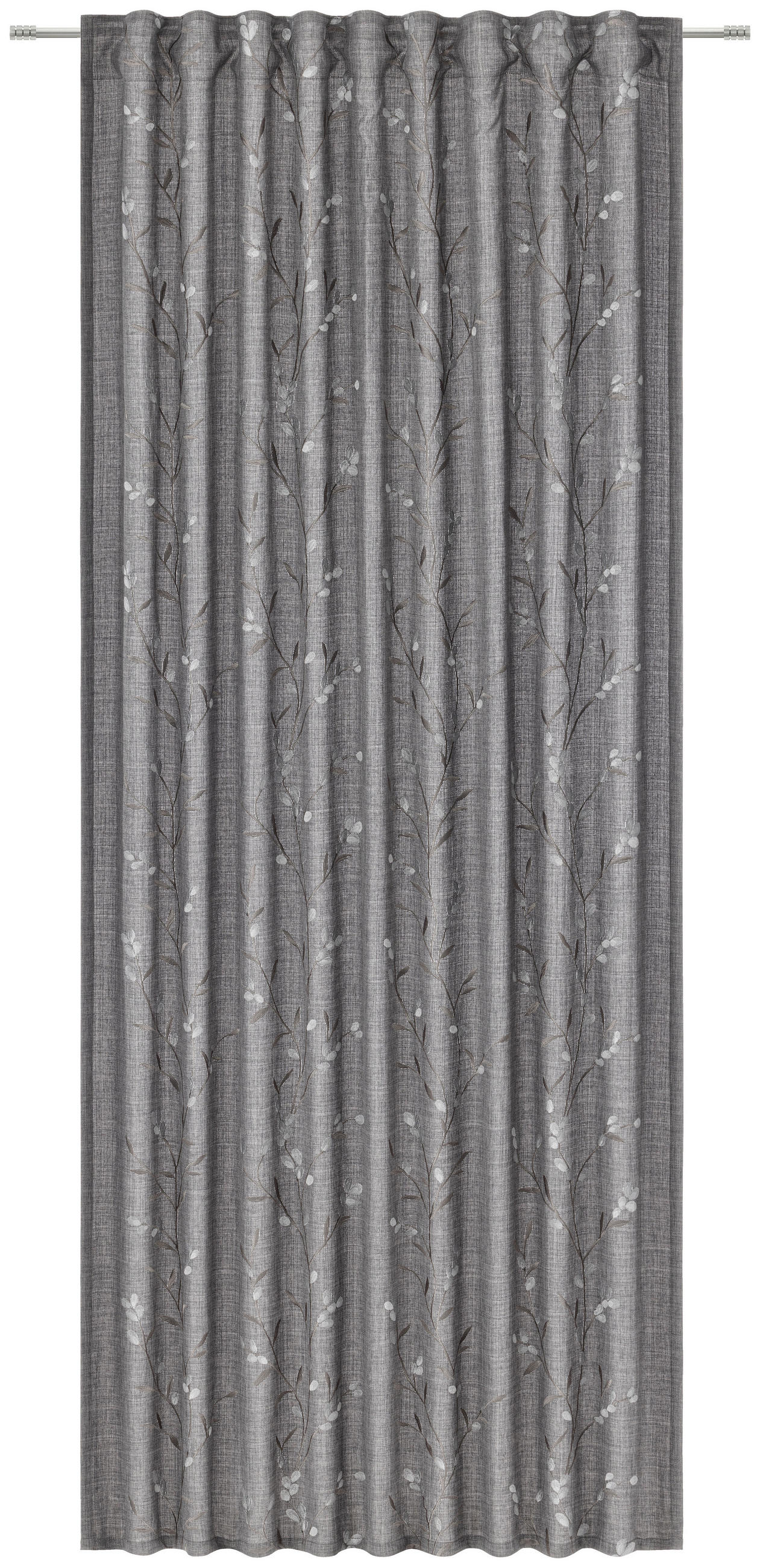 FERTIGVORHANG blickdicht  - Dunkelgrau/Grauweiß, KONVENTIONELL, Textil (140/245cm) - Esposa