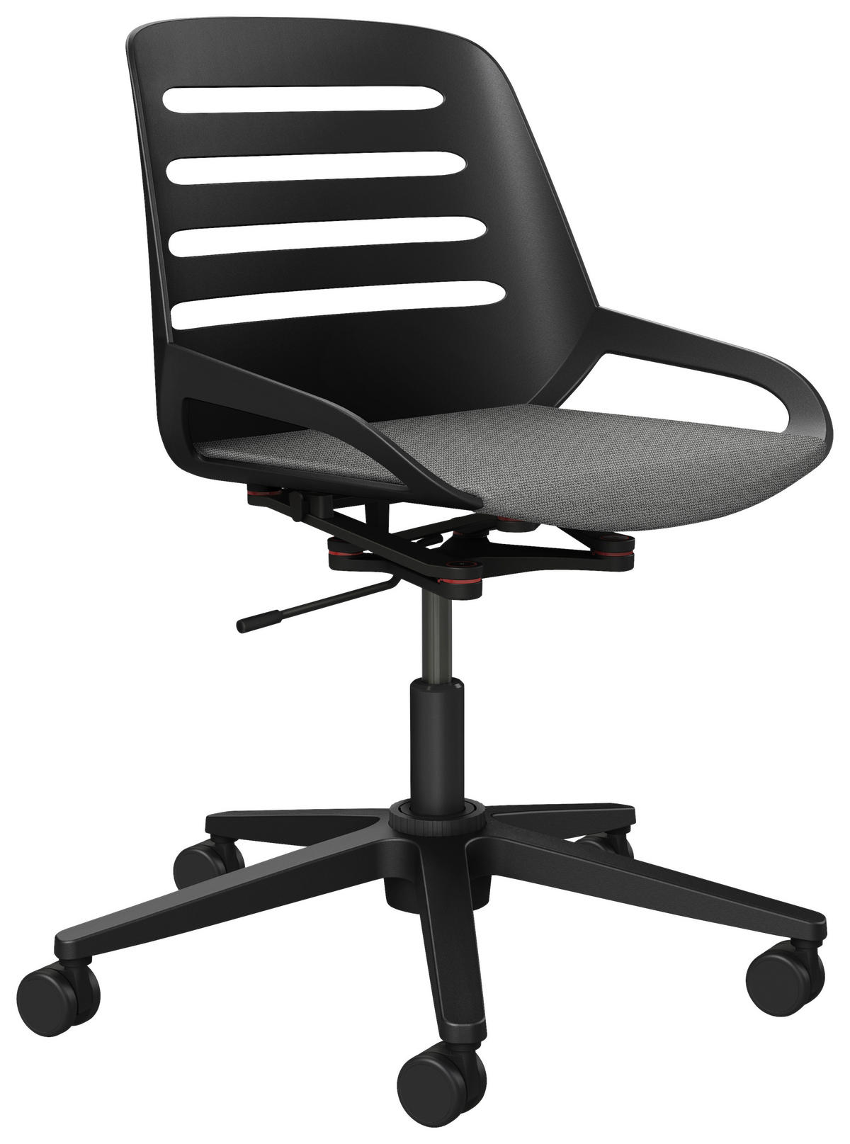 DREHSTUHL  in Schwarz, Hellgrau  - Hellgrau/Schwarz, Design, Kunststoff/Textil (70/68/40cm) - Aeris