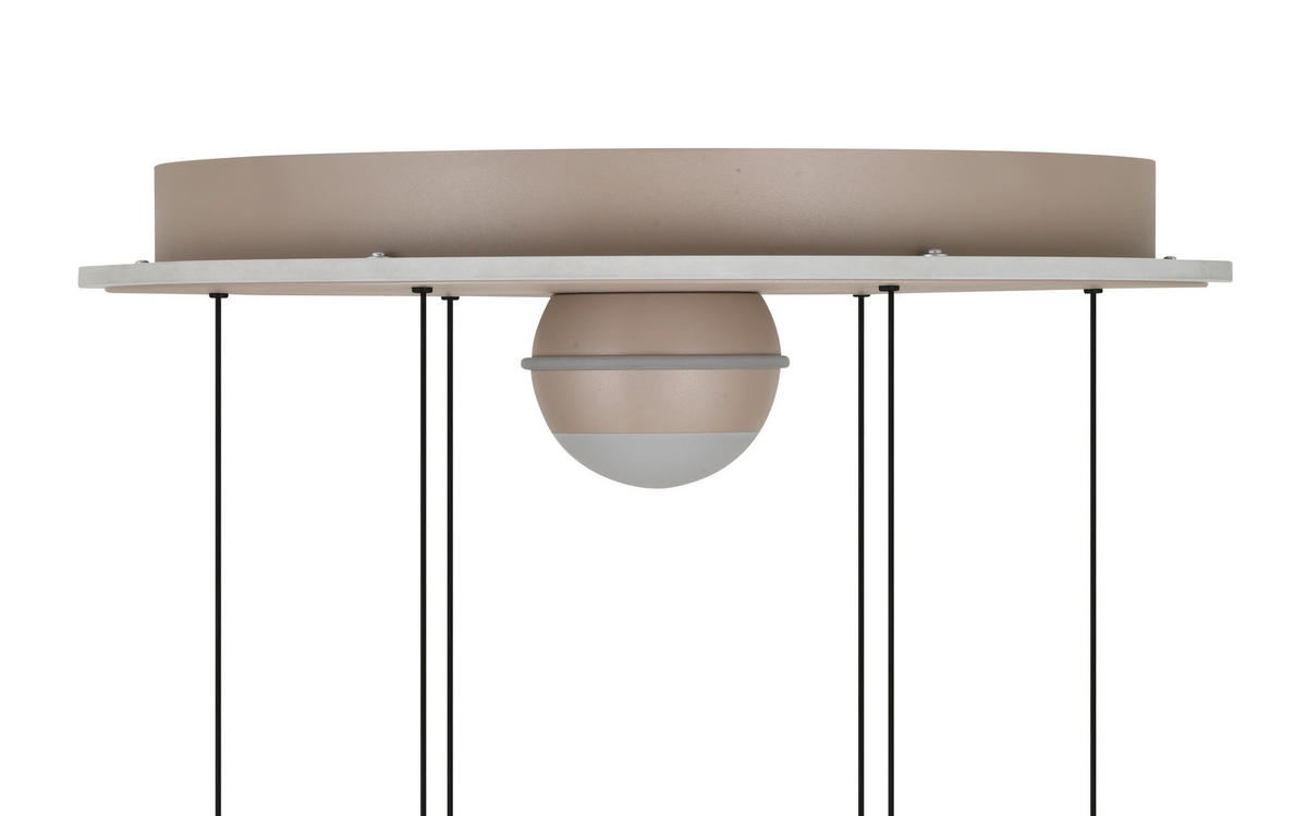 LED-HÄNGELEUCHTE Biarritz 46/150/46 cm  - Sandfarben, Design, Kunststoff/Metall (46/150/46cm)