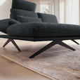 ECKSOFA  in Flachgewebe Anthrazit  155/234 cm  - Anthrazit/Schwarz, Design, Textil/Metall (155/234cm) - Dieter Knoll
