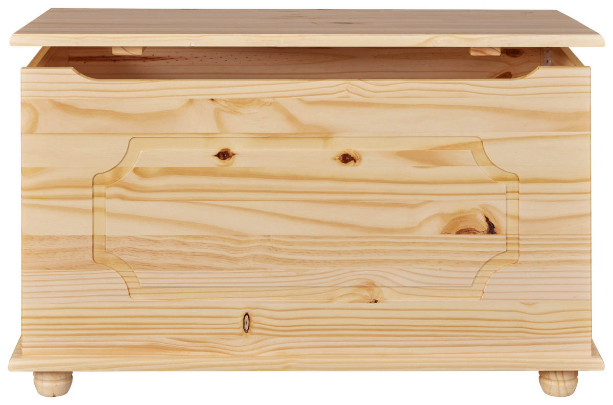 TRUHE Holz Kiefer massiv  - Naturfarben, Basics, Holz (89/53/47cm) - MID.YOU