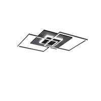 LED-DECKENLEUCHTE 61/61/8 cm   - Schwarz, Design, Holz/Stein (61/61/8cm)