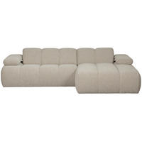ECKSOFA Mojo Beige Bouclé  - Beige/Schwarz, Design, Kunststoff/Textil (284/160cm) - Livetastic