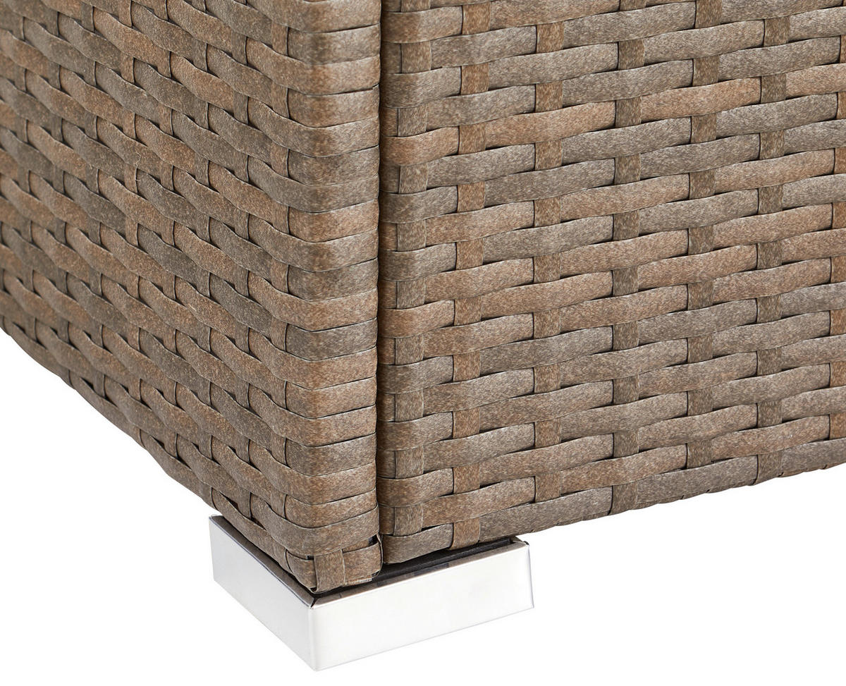 SONNENLIEGE 110/30/194 cm  - Schwarz/Braun, MODERN, Kunststoff/Textil (110/30/194cm) - Ambia Garden