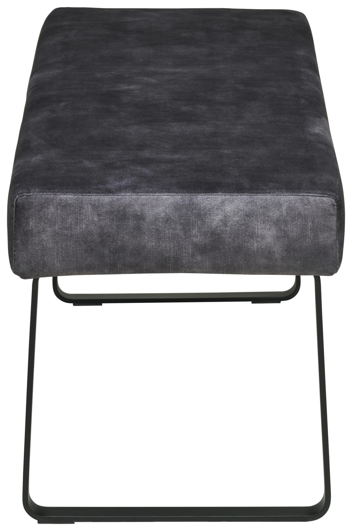 SITZBANK in Metall, Textil Dunkelgrau  - Dunkelgrau/Schwarz, LIFESTYLE, Textil/Metall (140/90/49cm) - MID.YOU