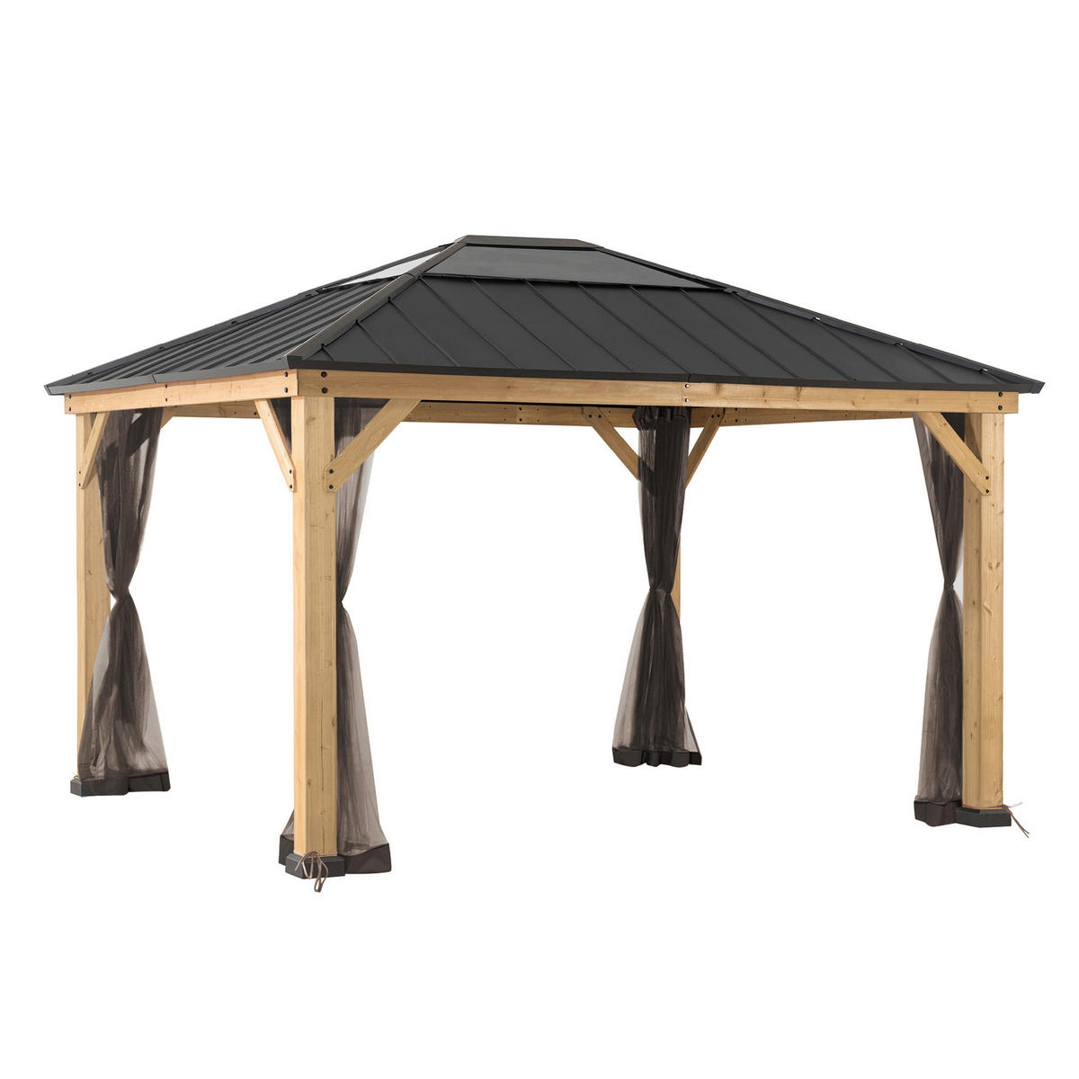 PAVILLON-SEITENTEIL  - Braun, Basics, Textil (399/220cm) - Modante