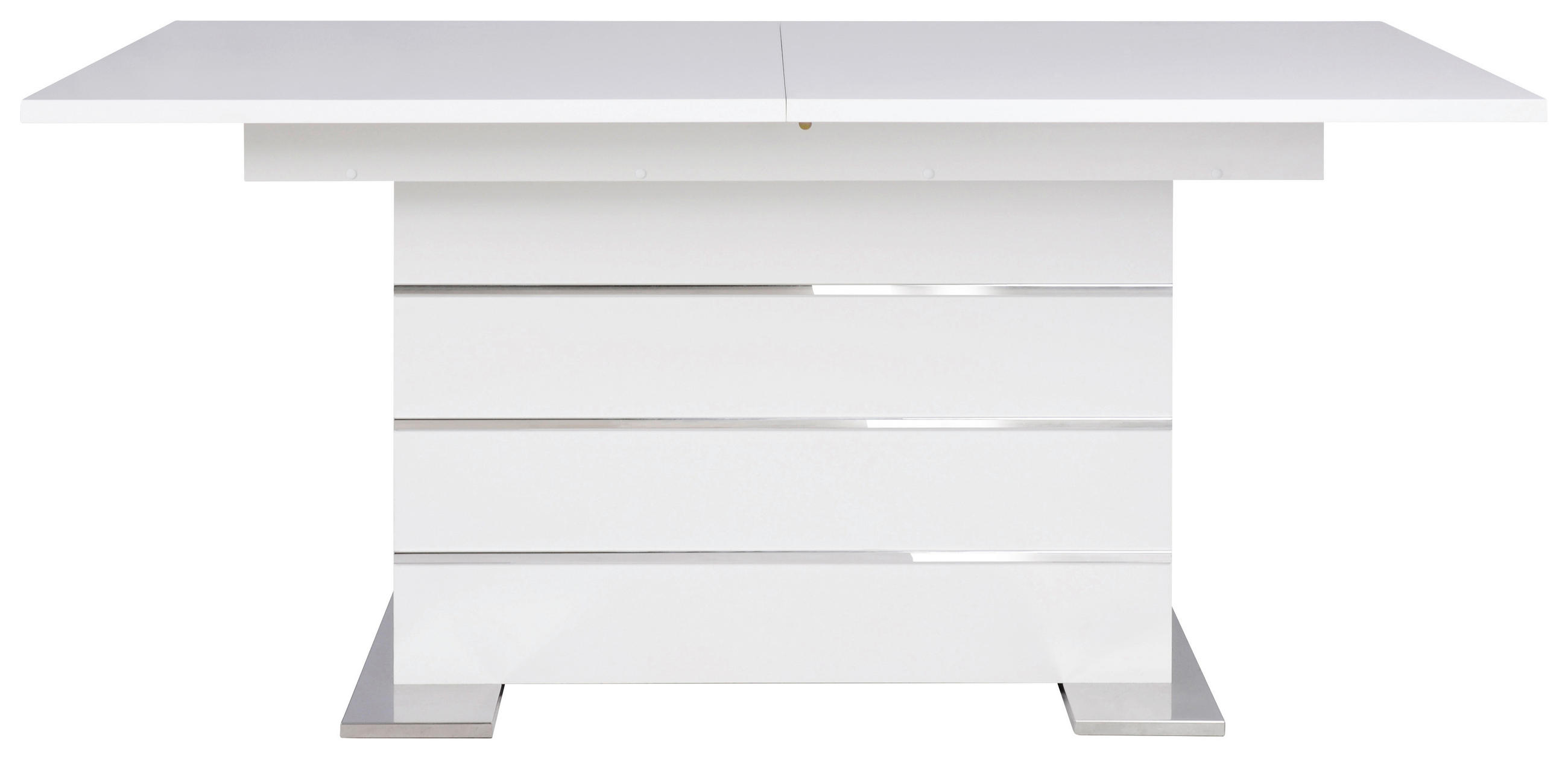 JEDILNA MIZA, bela  - bela, Design, leseni material (160/200/90/75cm) - Xora