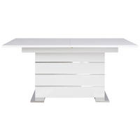 JEDILNA MIZA, bela  - bela, Design, leseni material (160/200/90/75cm) - Xora