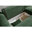 ECKSOFA Dunkelgrün Cord  - Dunkelgrün/Schwarz, KONVENTIONELL, Kunststoff/Textil (255/185cm) - Hom`in