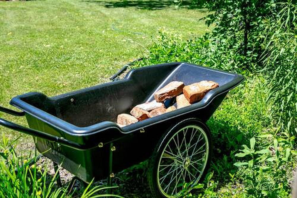 GARTENKARRE - Schwarz, Basics, Kunststoff (74/74/165cm)