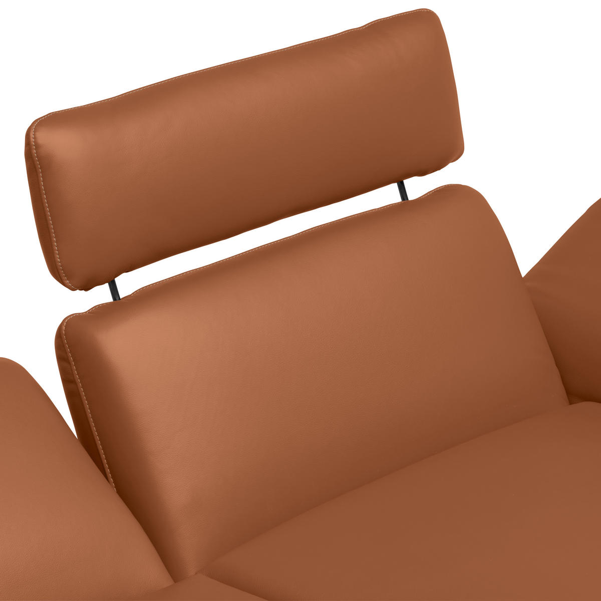 ECKSOFA in Echtleder Cognac  239/152 cm  - Cognac/Beige, Design, Leder/Metall (239/152cm) - Koinor