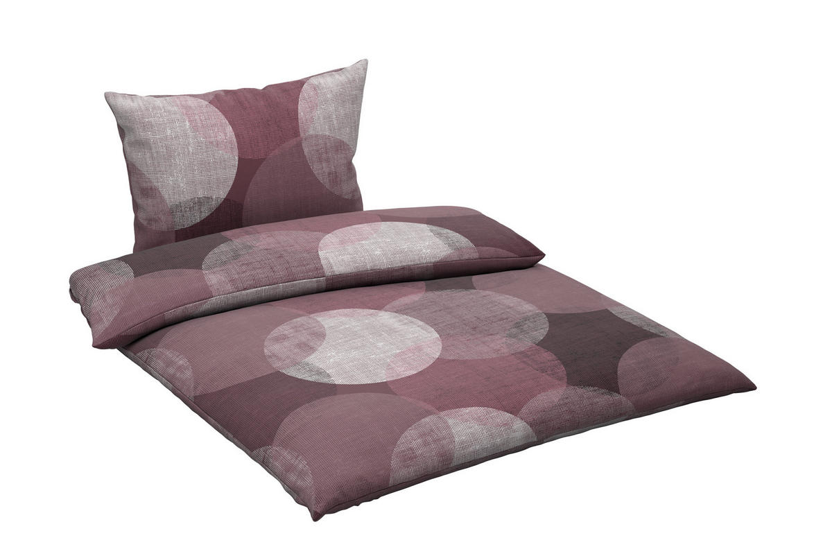 POSTEĽNÁ BIELIZEŇ, flanel, hnedofialová, 140/220 cm - hnedofialová, textil (140/220cm) - Esposa