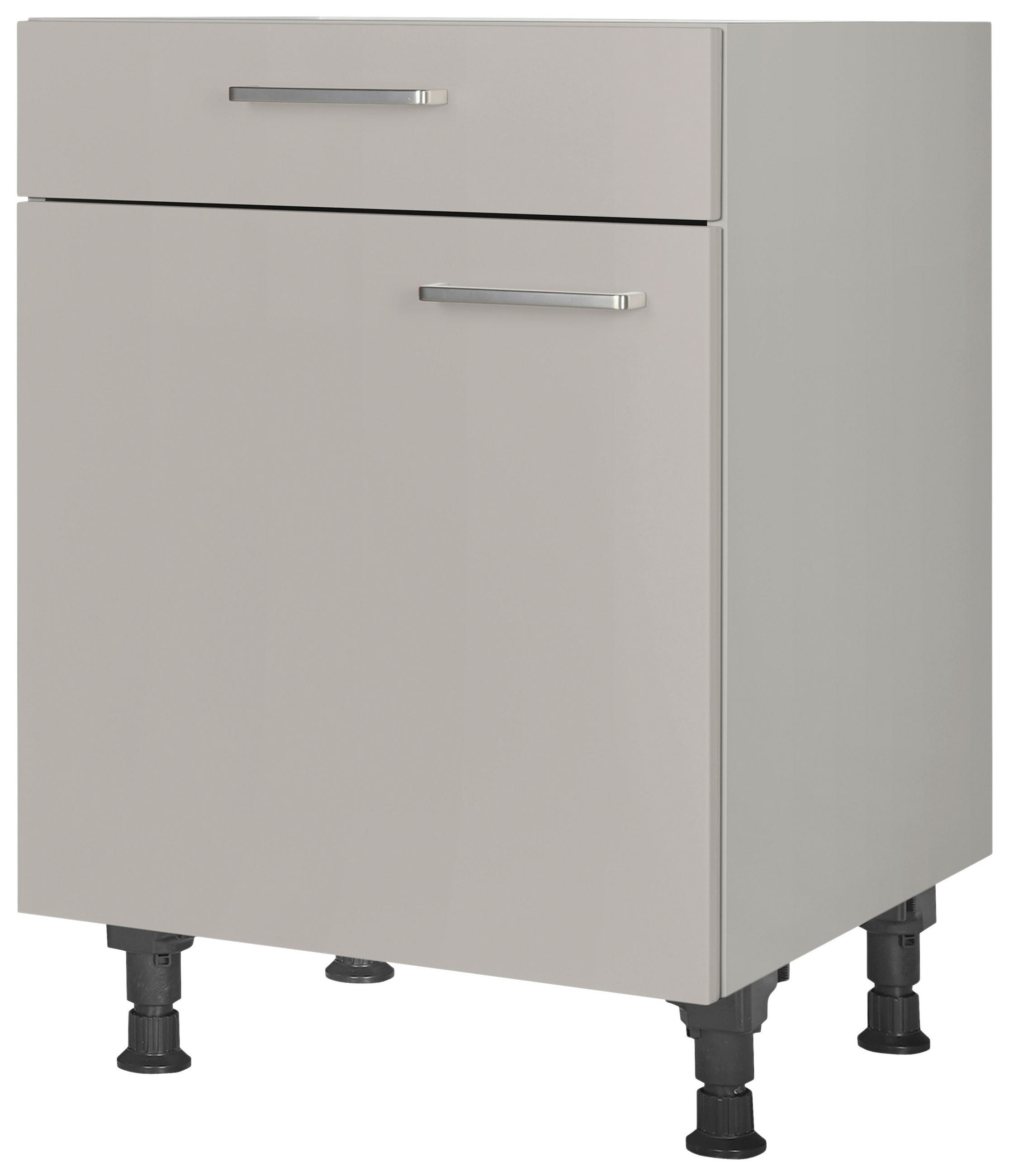 SCHUBKASTENUNTERSCHRANK 60/87/56 cm  in Grau  - Edelstahlfarben/Grau, MODERN, Holzwerkstoff/Metall (60/87/56cm) - Nobilia