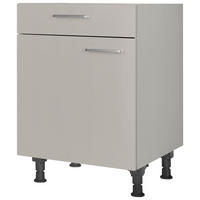 SCHUBKASTENUNTERSCHRANK 60/87/56 cm  in Grau  - Edelstahlfarben/Grau, MODERN, Holzwerkstoff/Metall (60/87/56cm) - Nobilia