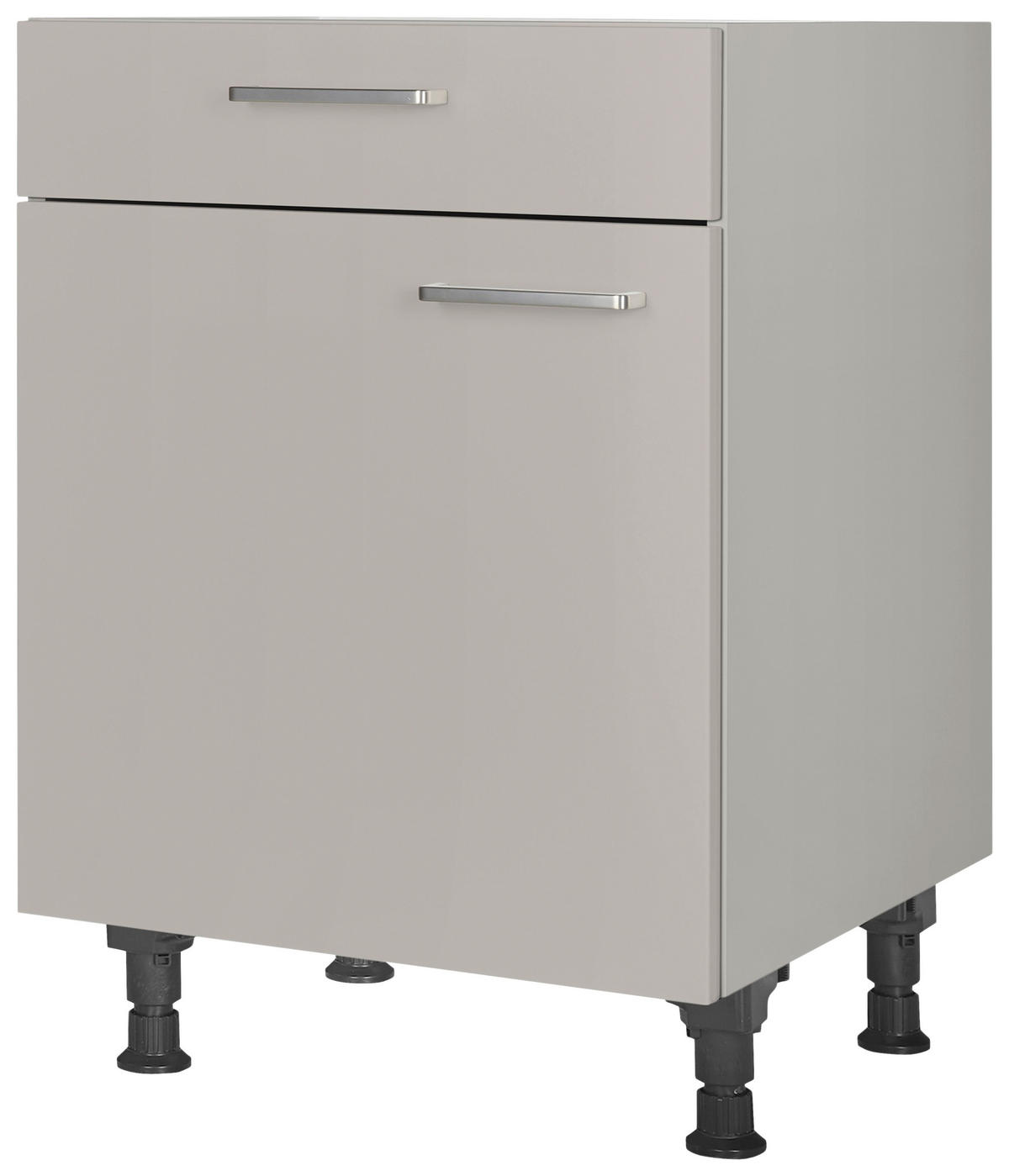 SCHUBKASTENUNTERSCHRANK 60/87/56 cm  in Grau  - Edelstahlfarben/Grau, MODERN, Holzwerkstoff/Metall (60/87/56cm) - Nobilia