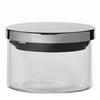 VORRATSDOSE 0,4 l  - Klar/Edelstahlfarben, Basics, Glas/Metall (9,5/7cm) - Homeware Profession.