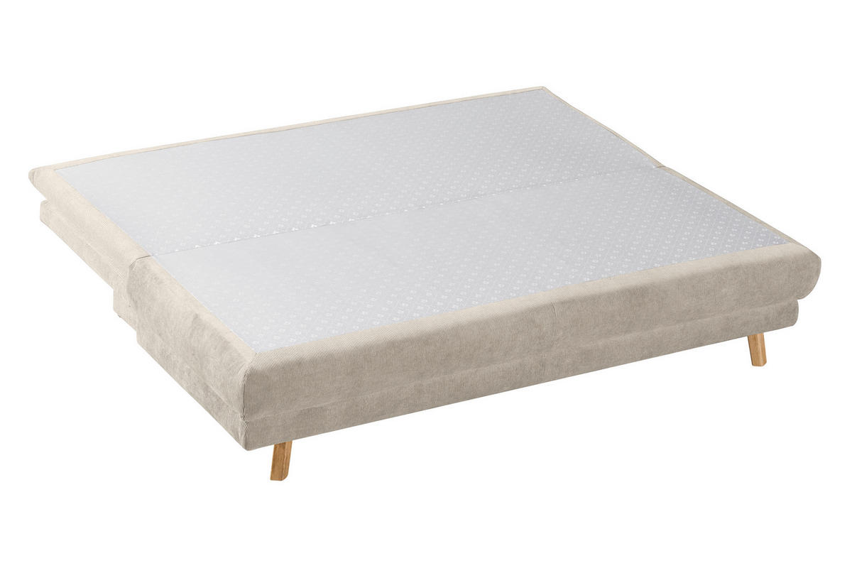 SCHLAFSOFA in Feincord Beige  - Beige/Eiche Artisan, Konventionell, Holz/Textil (198/89/96cm) - Niels Andersson