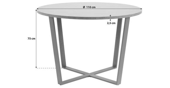 ESSTISCH in Holzwerkstoff 110/110/75 cm - Schwarz, Design, Holzwerkstoff/Metall (110/110/75cm) - Carryhome