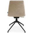 STUHL  Beinauswahl, Stoffauswahl, Sitzfläche 360° drehbar Bouclé  Creme, Schwarz  - Creme/Schwarz, Design, Textil/Metall (46/81,5-84,5/55cm) - Johann Jakob