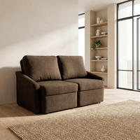 SCHLAFSOFA Mikrofaser Braun  - Schwarz/Braun, Basics, Kunststoff/Textil (168/86/96cm) - MID.YOU