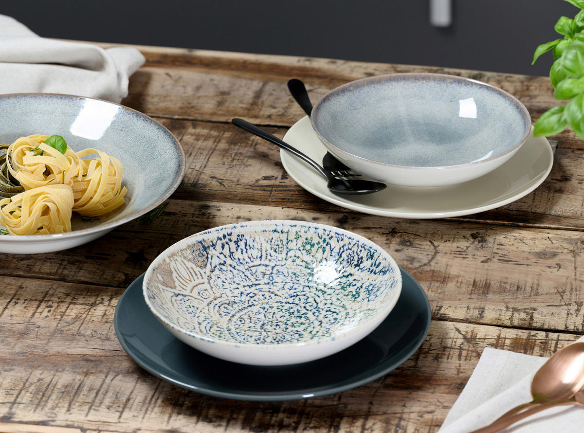 FARFURIE ADÂNCĂ 21 cm  - albastru/crem, Lifestyle, ceramică (21cm) - Ritzenhoff Breker