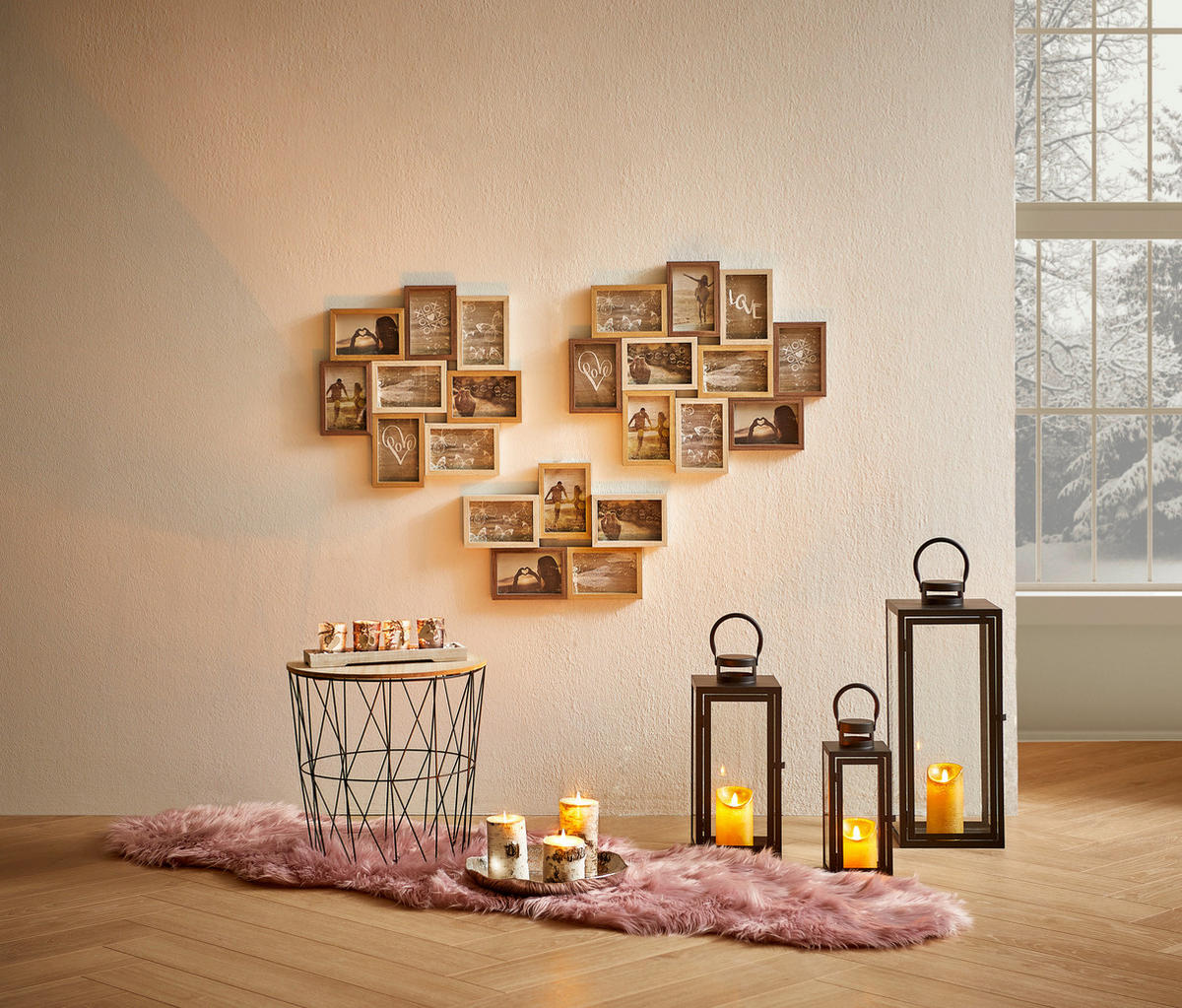 BEISTELLTISCH 40/40/41 cm Naturfarben, Schwarz rund  - Schwarz/Naturfarben, Design, Holz/Holzwerkstoff (40/40/41cm) - Ambia Home