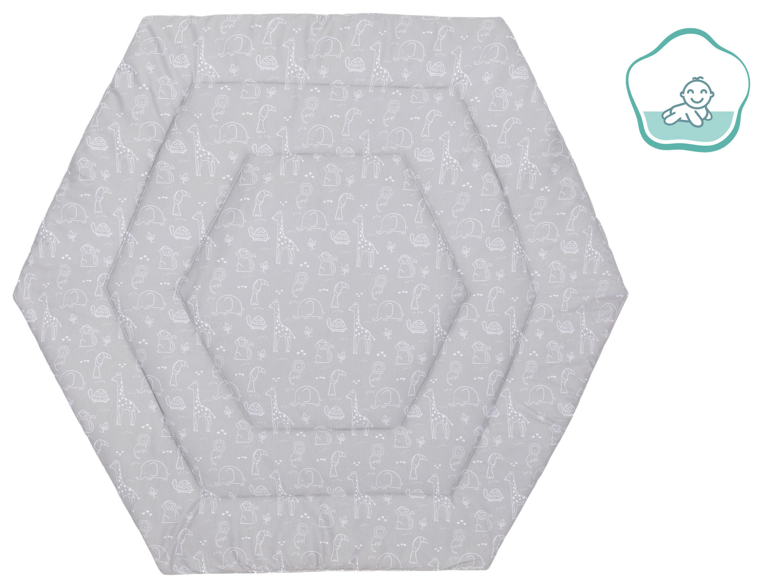 LAUFGITTEREINLAGE  - Hellgrau, Basics, Textil (125cm)
