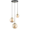 HÄNGELEUCHTE 46/40/120 cm  - Goldfarben/Bernsteinfarben, Trend, Glas/Metall (46/40/120cm) - Novel
