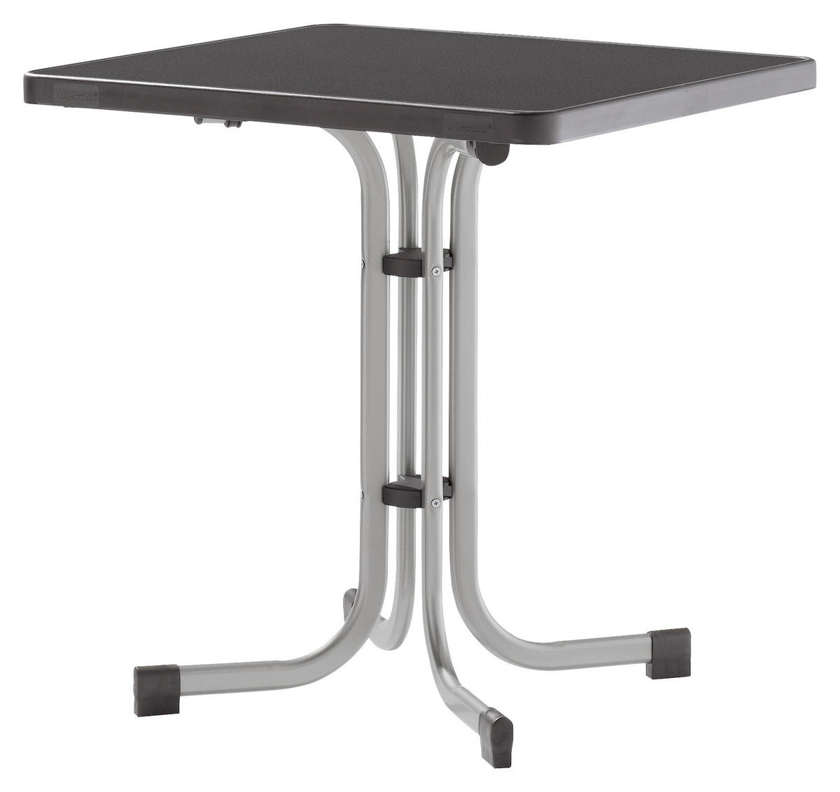 GARTENKLAPPTISCH 70/70/72 cm  - Anthrazit/Graphitfarben, Basics, Kunststoff/Metall (70/70/72cm) - Sieger