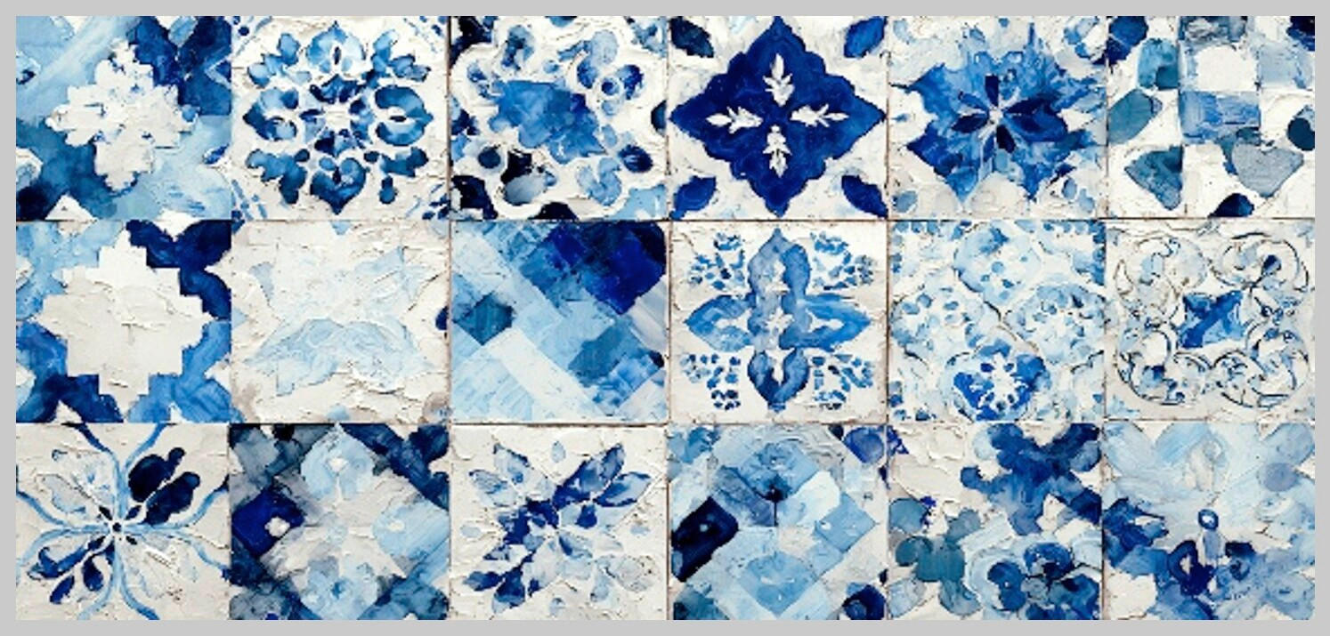 LEINWANDBILD Abstraktes 115/55 cm  - Multicolor, Basics, Holz/Papier (115/55cm) - Euroart