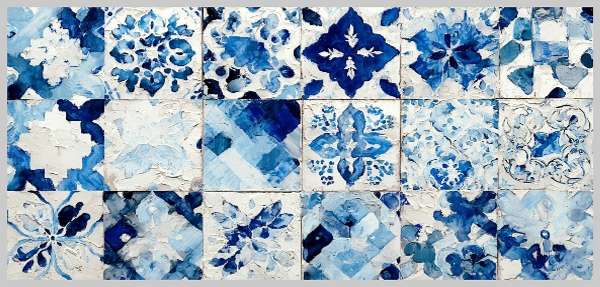 LEINWANDBILD Abstraktes 115/55 cm  - Multicolor, Basics, Holz/Papier (115/55cm) - Euroart