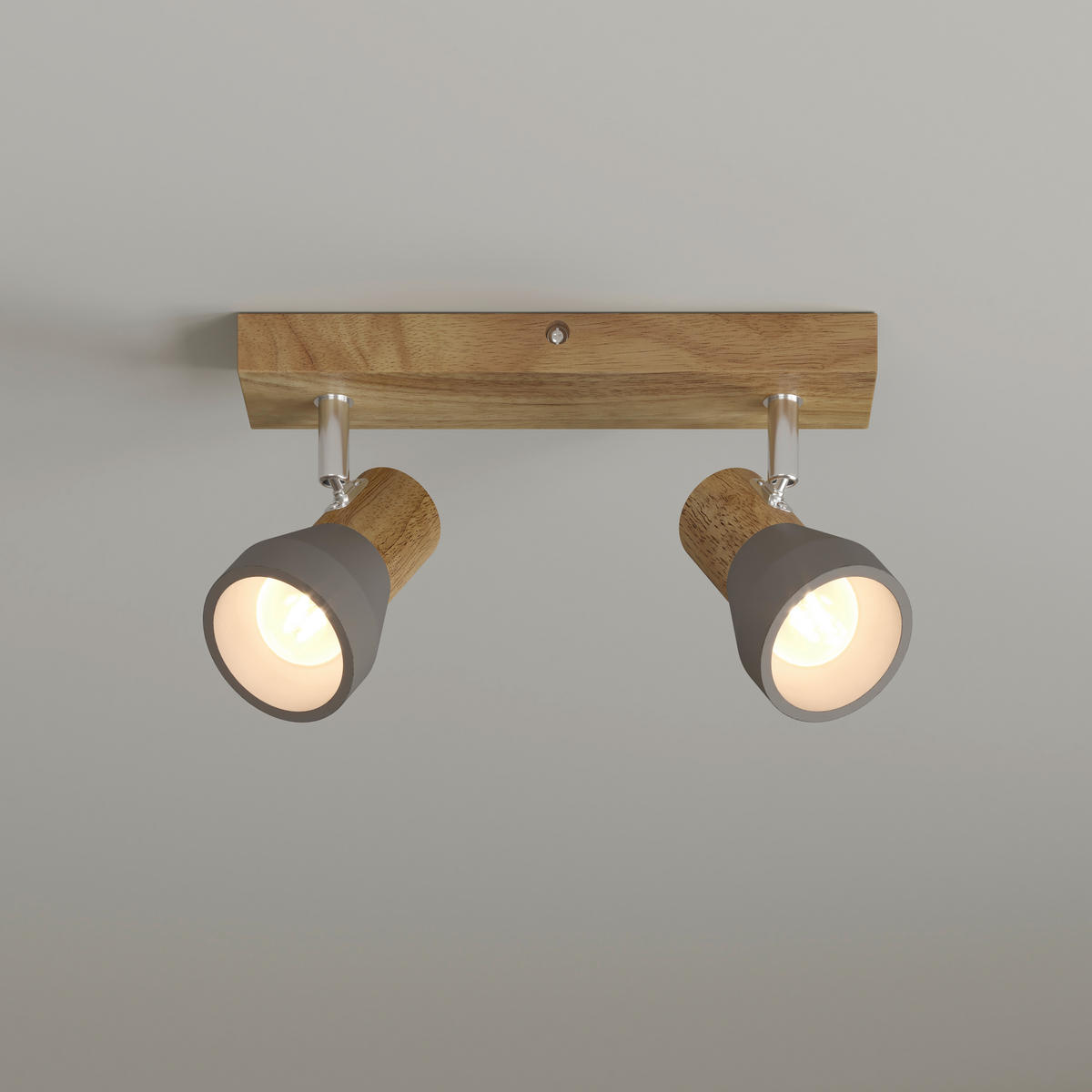 STRAHLER Alina 37/7,2/12,3 cm  - Eschefarben/Grau, Natur, Holz/Stein (37/7,2/12,3cm) - Novel