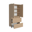 MIDISCHRANK 60/131/35 cm  - Sandfarben/Eichefarben, KONVENTIONELL, Holzwerkstoff/Kunststoff (60/131/35cm) - Xora