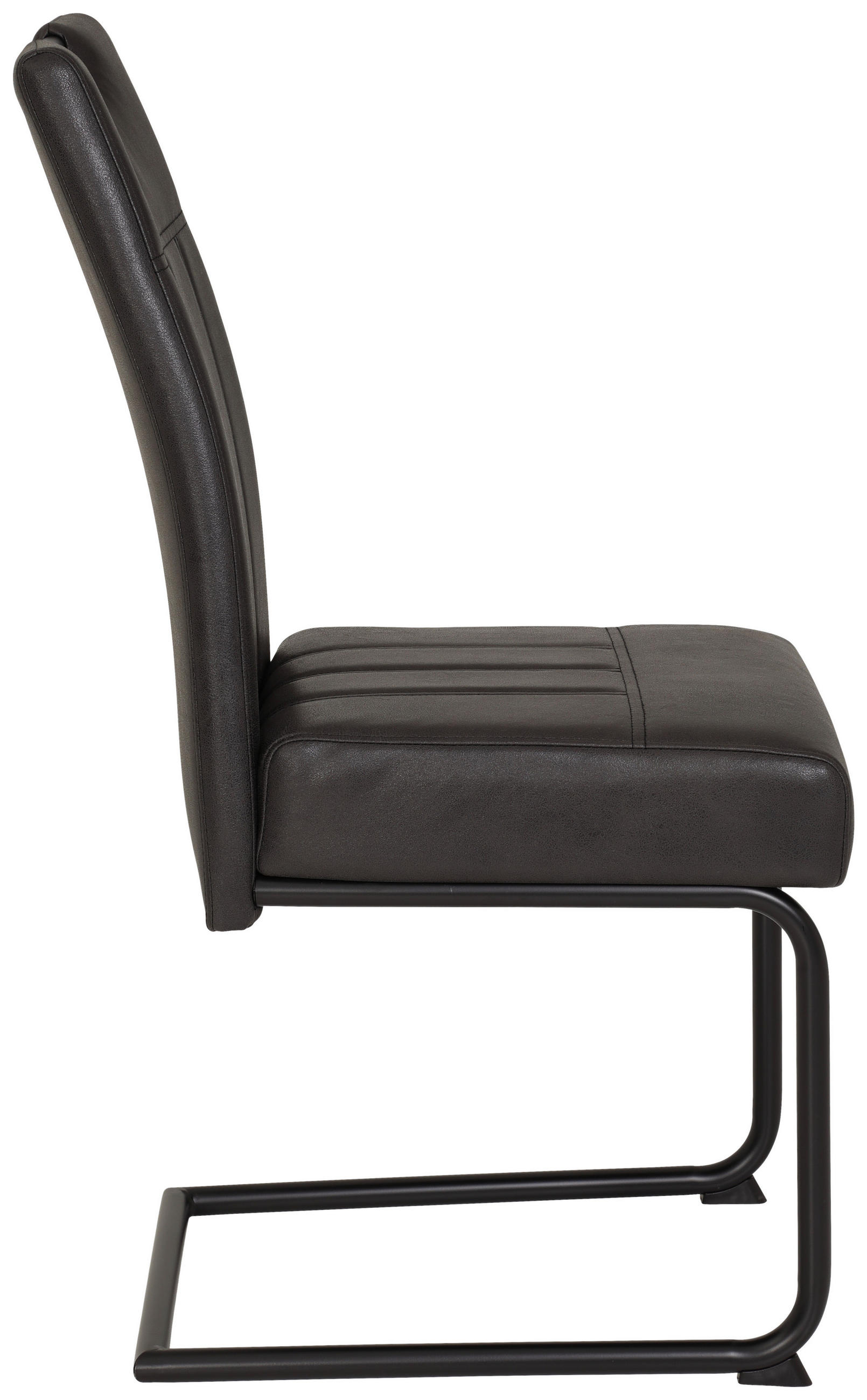 SCHWINGSTUHL  in Mikrofaser  - Anthrazit/Schwarz, KONVENTIONELL, Textil (43/99/60cm) - Carryhome