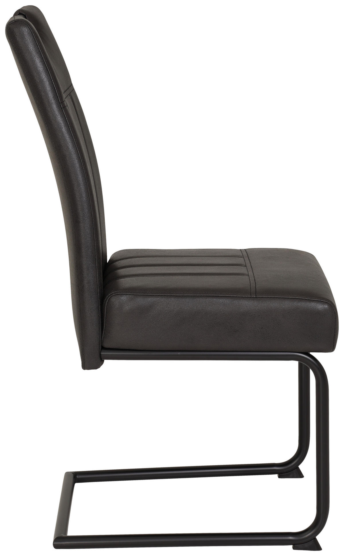 SCHWINGSTUHL  in Mikrofaser  - Anthrazit/Schwarz, KONVENTIONELL, Textil (43/99/60cm) - Carryhome
