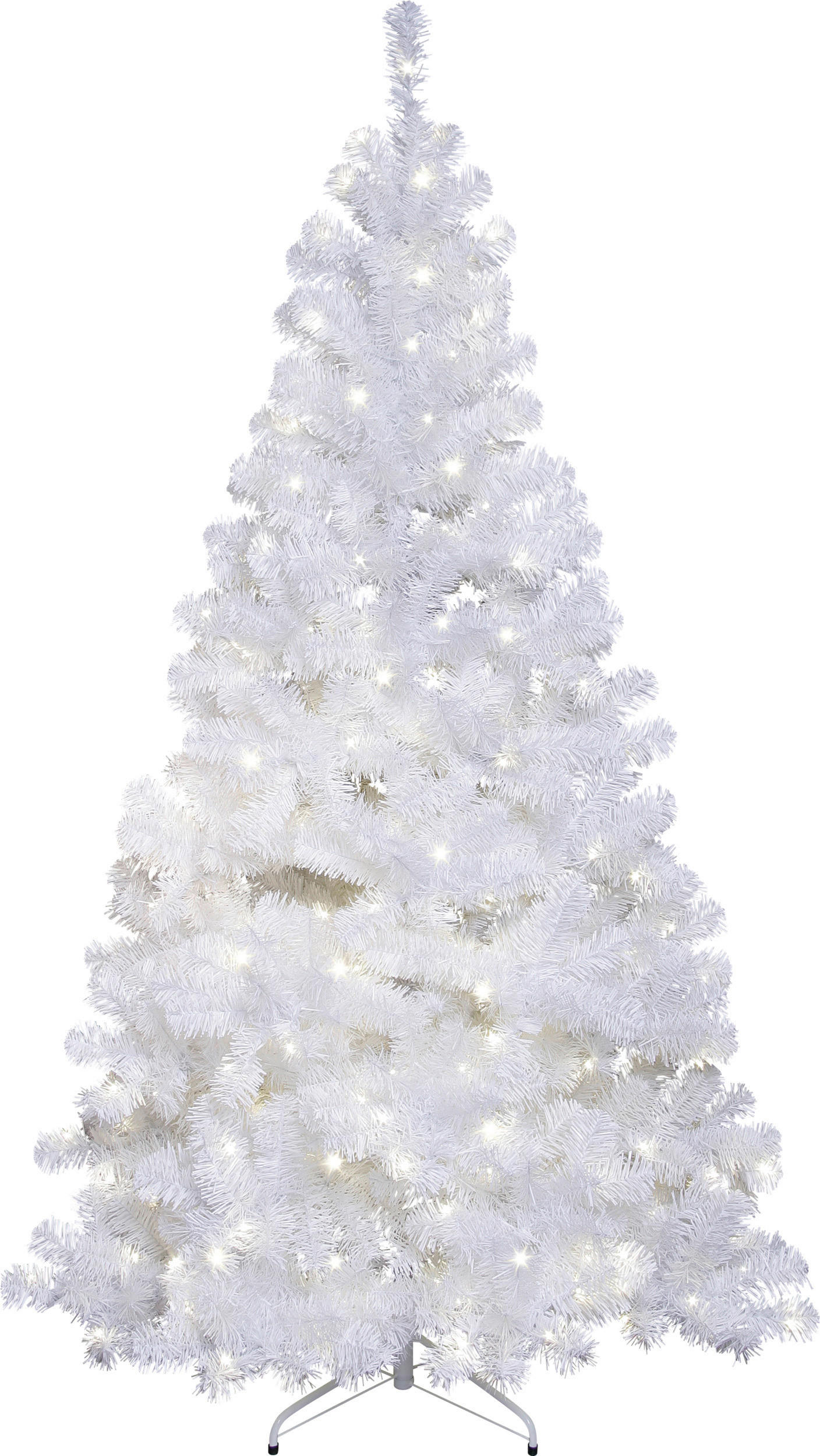 WEIHNACHTSBAUM 210 cm  - Weiß, Basics, Kunststoff (120/210cm) - Eglo