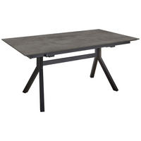 ESSTISCH in Metall, Holzwerkstoff 180-280/95/76 cm  - Schieferfarben/Schwarz, Basics, Holzwerkstoff/Metall (180-280/95/76cm) - Celina Home