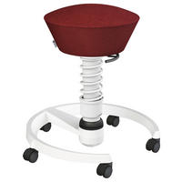 BÜROHOCKER 55/45,66/55 cm  - Weiß/Dunkelrot, Basics, Kunststoff/Textil (55/45,66/55cm) - Aeris