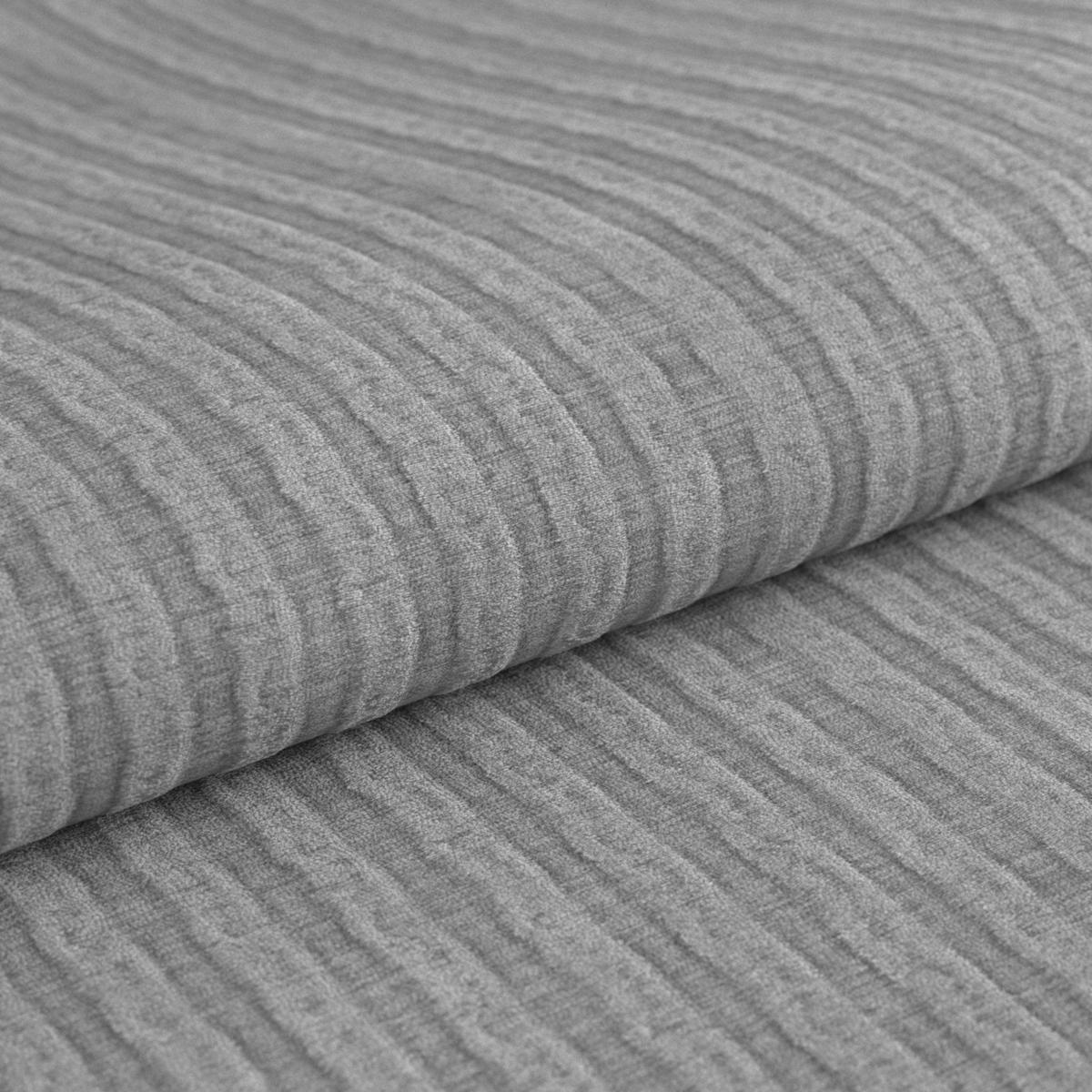 ECKSOFA Dunkelgrau Chenille  - Chromfarben/Dunkelgrau, KONVENTIONELL, Textil/Metall (312/234cm) - Livetastic