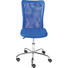 JUGENDDREHSTUHL Lederlook, Netz Blau - Chromfarben/Blau, Design, Kunststoff/Textil (43/88-98/56cm) - Carryhome