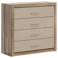 KOMMODE  in 103,5/96,5/40 cm  - Sandfarben/Eichefarben, Design, Holzwerkstoff/Metall (103,5/96,5/40cm)