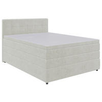 BOXSPRINGBETT 140/200 cm  in Creme  - Creme/Schwarz, Konventionell, Kunststoff/Textil (140/200cm) - Carryhome